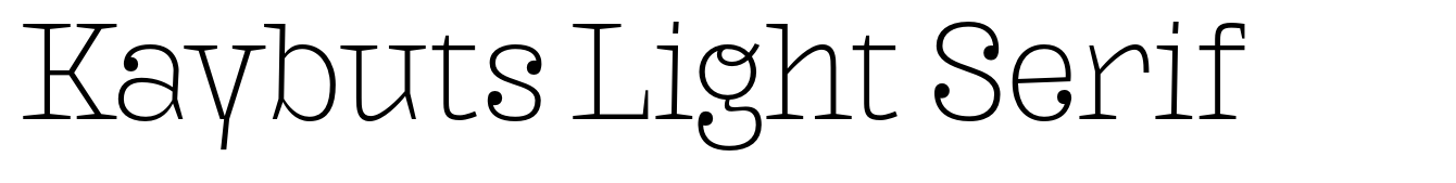 Kaybuts Light Serif